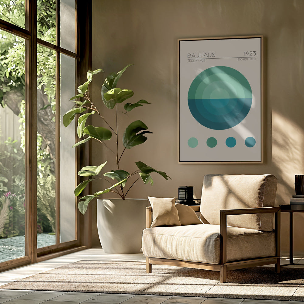 Bauhaus Mavi Daire Poster